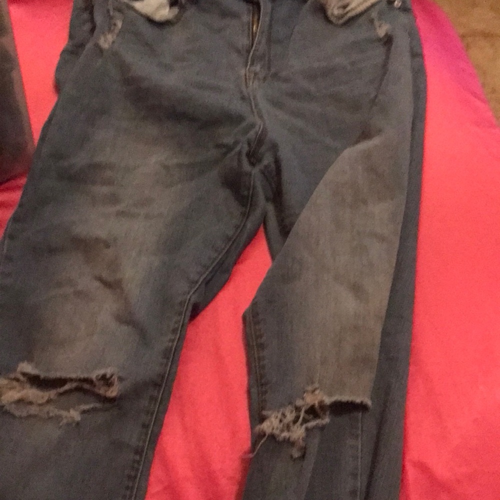 Blue Ripped Jean Size 14